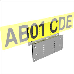 Number Plate Bracket Kit, 25mm Step VIP CODE NUMBER : 062100